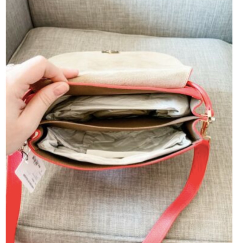 NWT Furla Sleek Fragola Leather Crossbody 1044969 - Picture 8 of 8